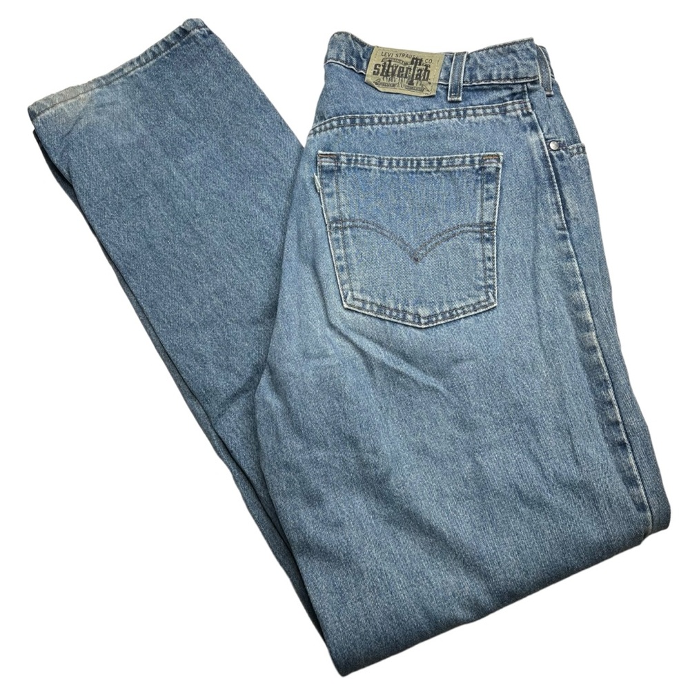 Vintage 90s Grunge Levi's Loose Silver Tab Jeans 100% Cotton USA-Made 34x34